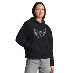 Washington Capitals Starter Women's Rhinestone Relaxed Hoodie - Black - NHL