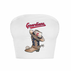 Cleveland Guardians Tiny Turnip Women's Cowboy Boot Crop Tube Top - MLB