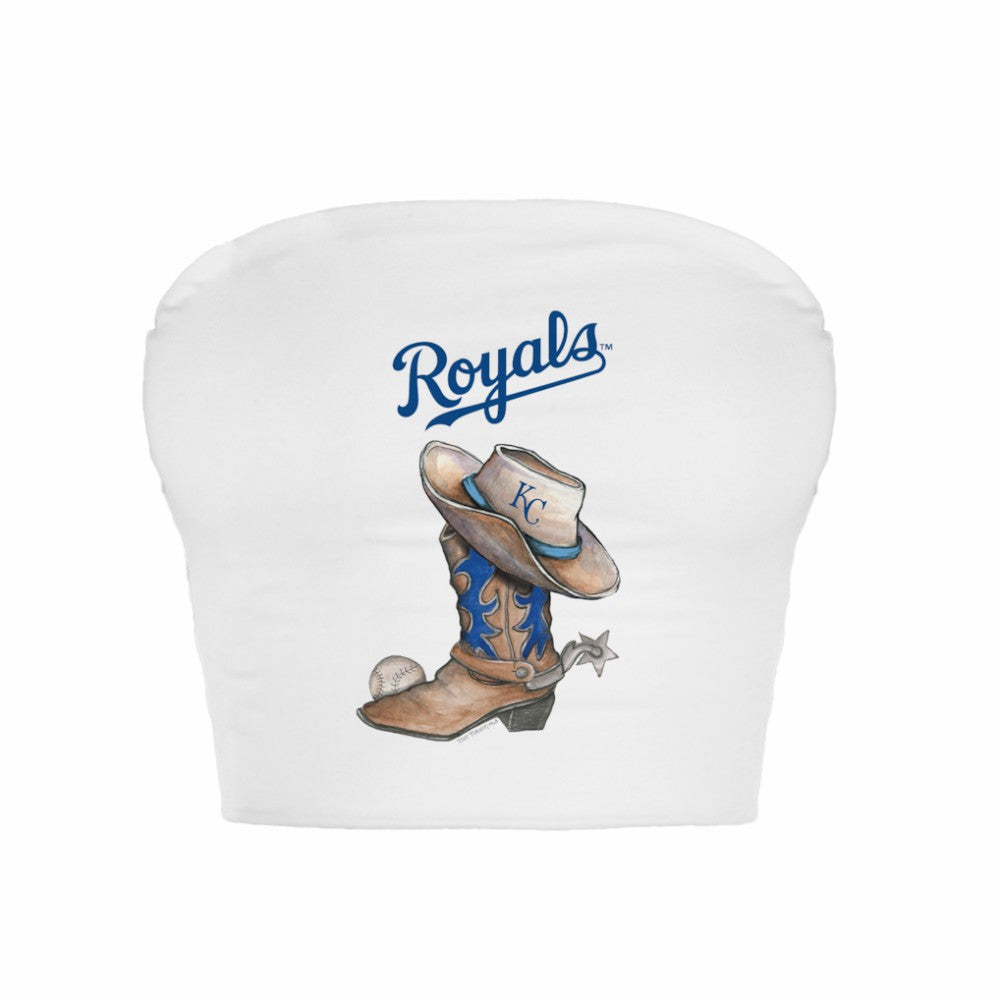 Kansas City Royals Tiny Turnip Women's Cowboy Boot Crop Tube Top - MLB