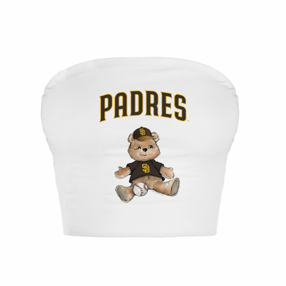 San Diego Padres Tiny Turnip Women's Teddy Bear Crop Tube Top - MLB