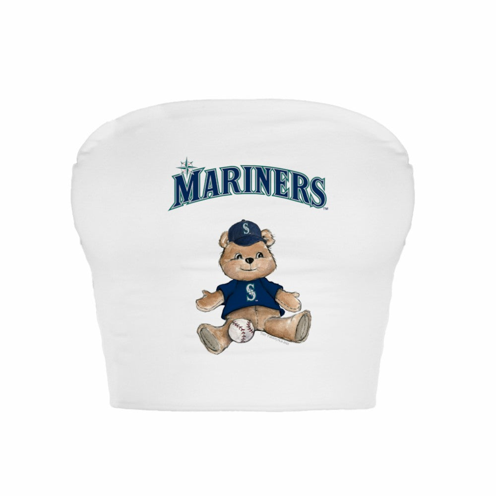 Seattle Mariners Tiny Turnip Women's Teddy Bear Crop Tube Top - MLB