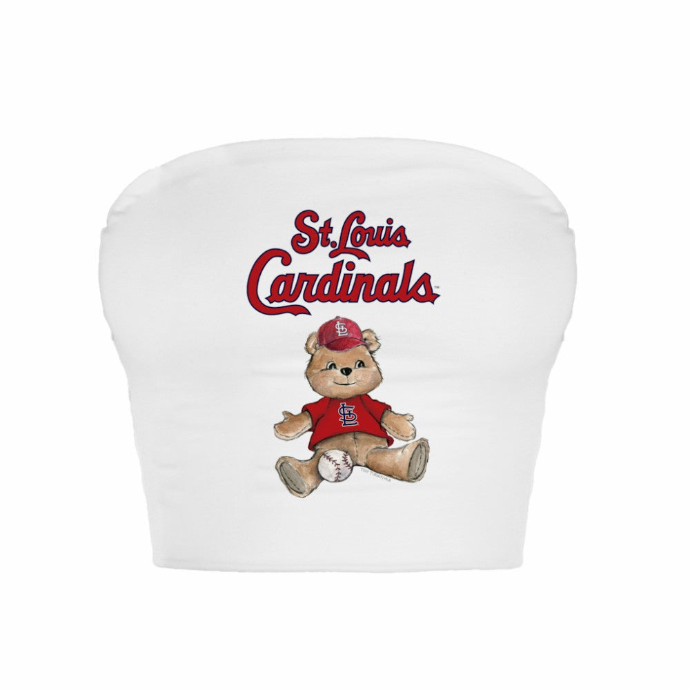 St. Louis Cardinals Tiny Turnip Women's Teddy Bear Crop Tube Top - MLB