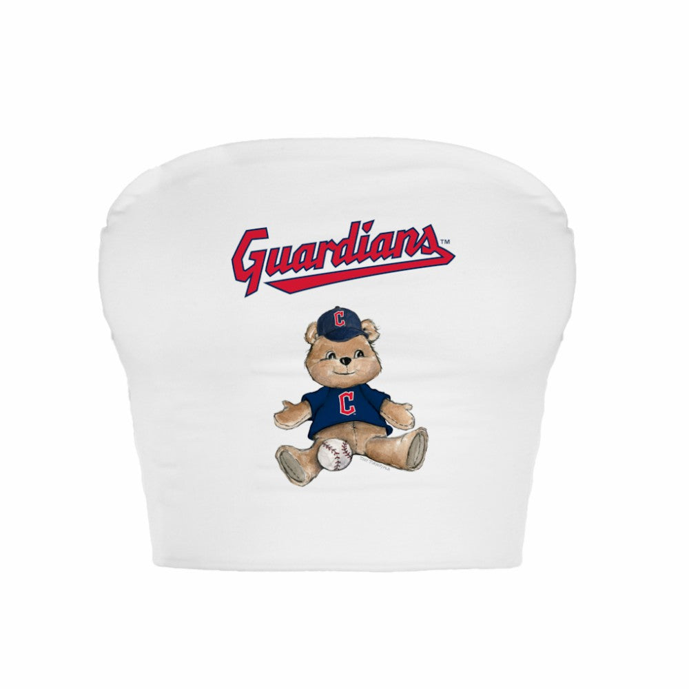 Cleveland Guardians Tiny Turnip Women's Teddy Bear Crop Tube Top - MLB