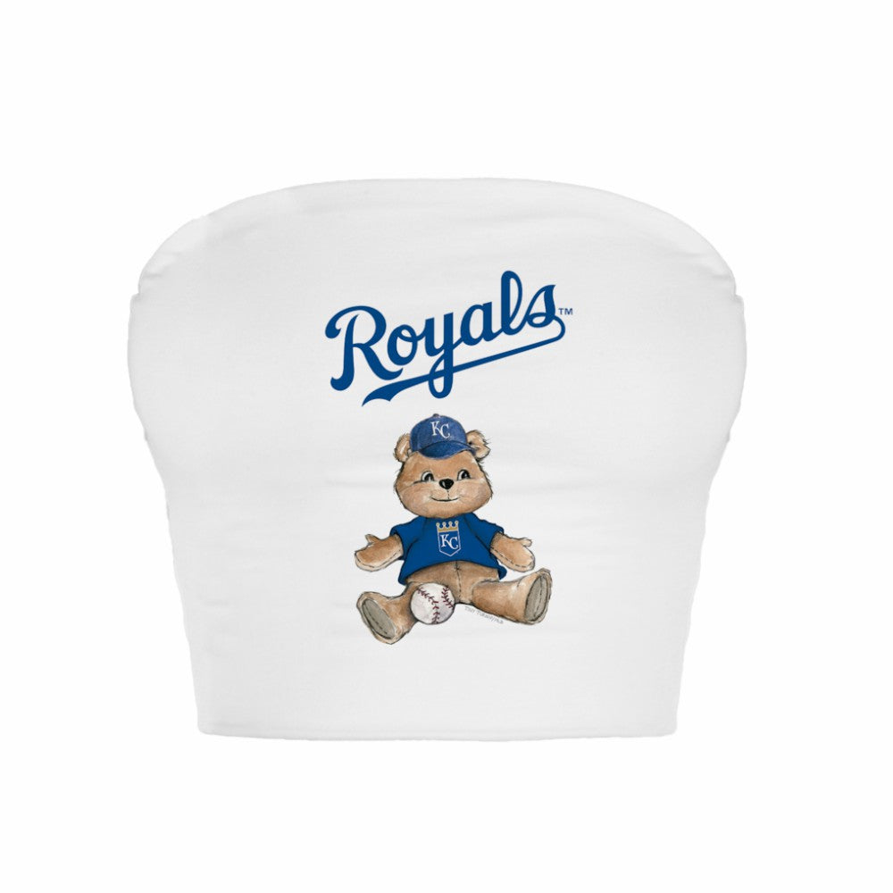 Kansas City Royals Tiny Turnip Women's Teddy Bear Crop Tube Top - MLB