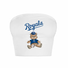 Kansas City Royals Tiny Turnip Women's Teddy Bear Crop Tube Top - MLB