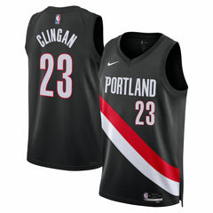 Donovan Clingan Portland Trail Blazers Unisex Swingman Jersey Icon Edition Black - NBA