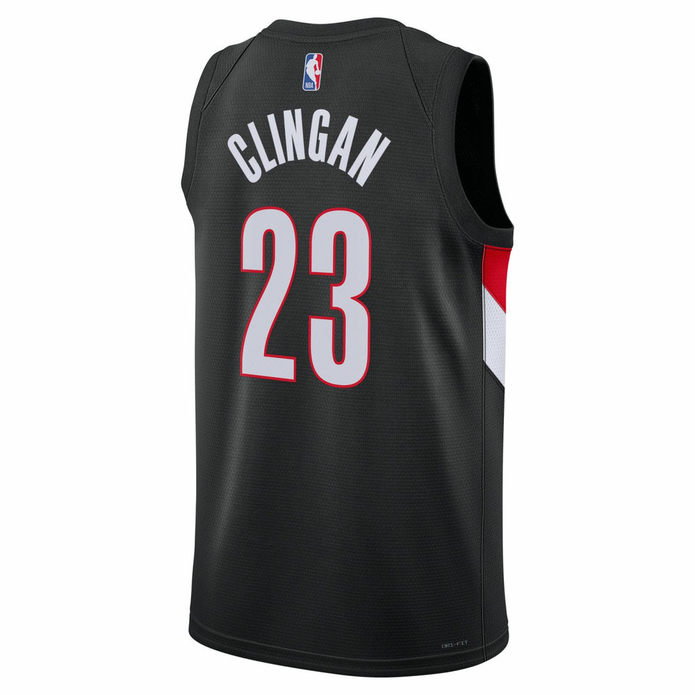 Donovan Clingan Portland Trail Blazers Unisex Swingman Jersey Icon Edition Black - NBA