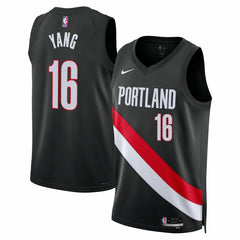 Yang Hansen Portland Trail Blazers Unisex Swingman Jersey Icon Edition Black - NBA