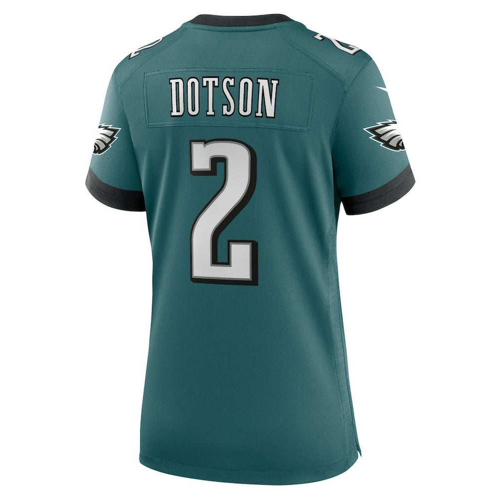 Jahan Dotson Philadelphia Eagles Women's Team Game Jersey Midnight Green | Nike for Sale