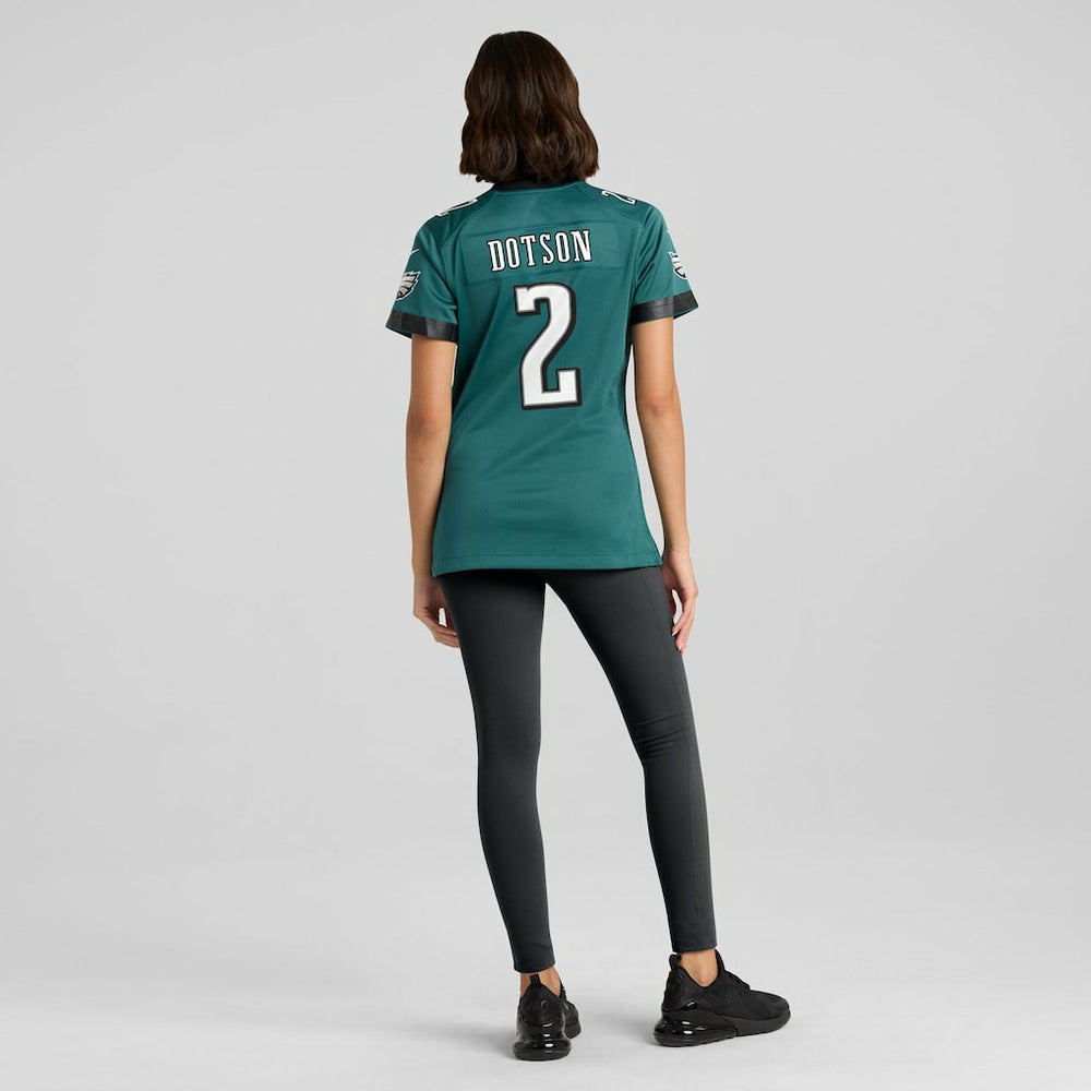 Jahan Dotson Philadelphia Eagles Women's Team Game Jersey Midnight Green | Nike for Sale
