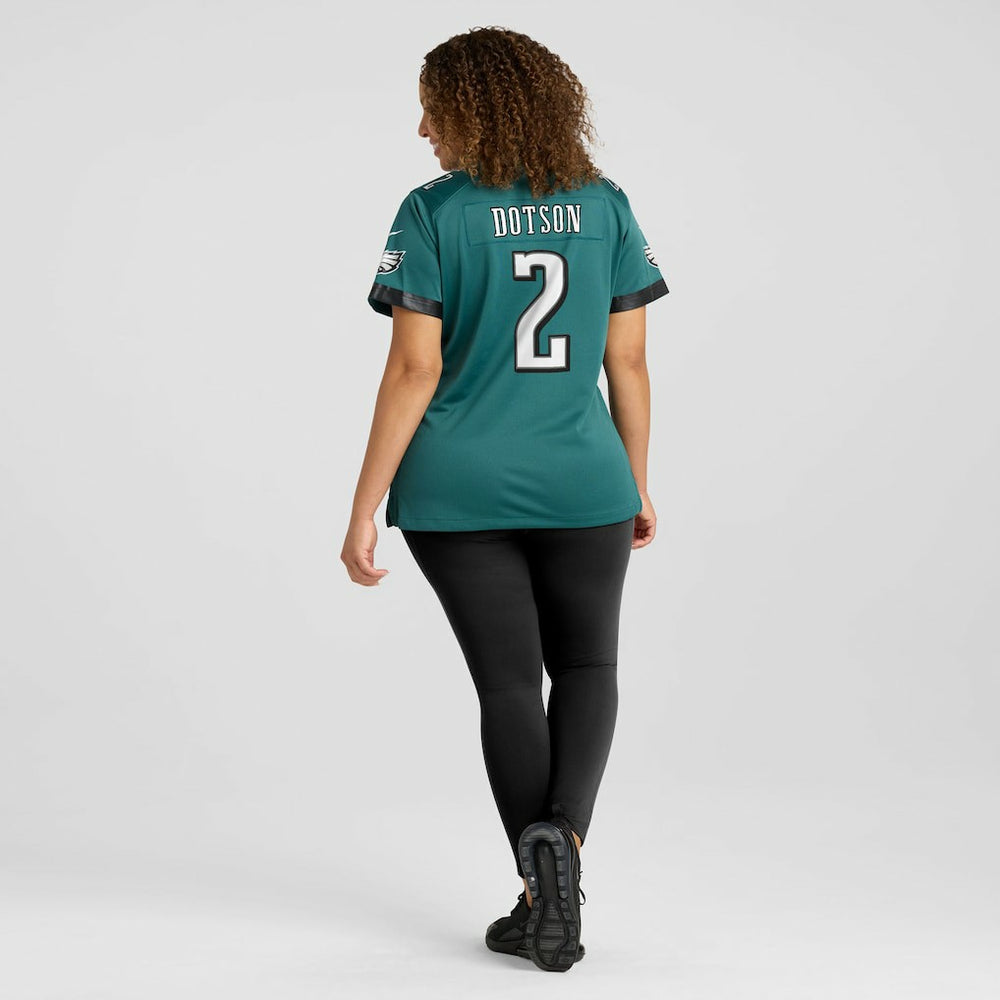 Jahan Dotson Philadelphia Eagles Women's Team Game Jersey Midnight Green | Nike for Sale