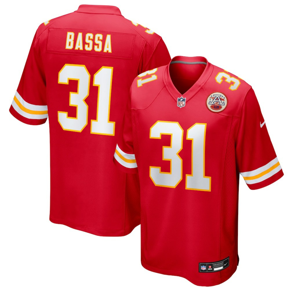 Jeffrey Bassa Kansas City Chiefs Team Game Jersey Red | Nike for Sale