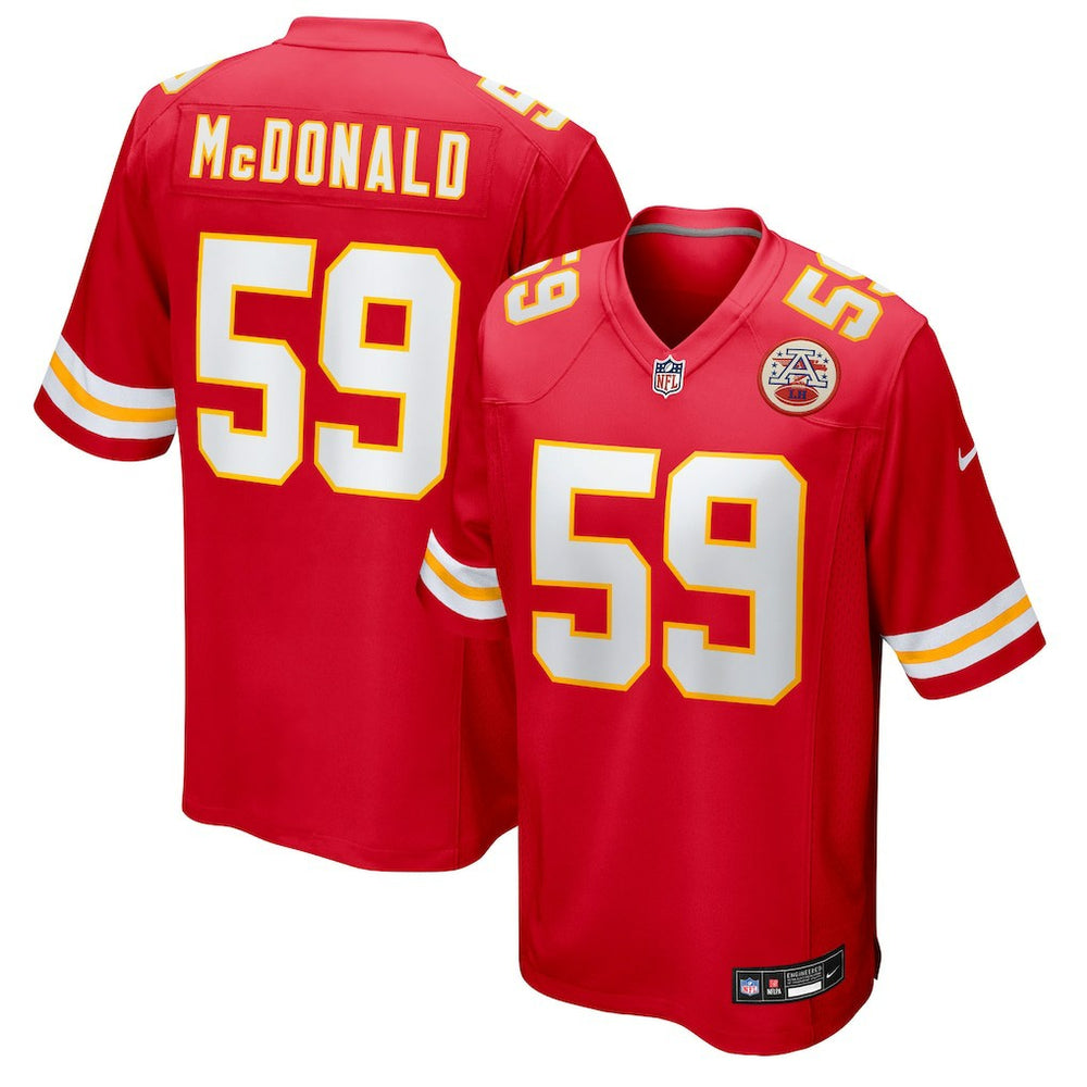 Cooper McDonald Kansas City Chiefs Team Game Jersey Red | Nike for Sale