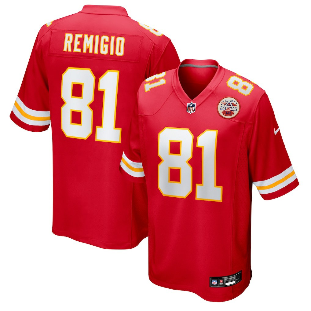 Nikko Remigio Kansas City Chiefs Team Game Jersey Red | Nike for Sale