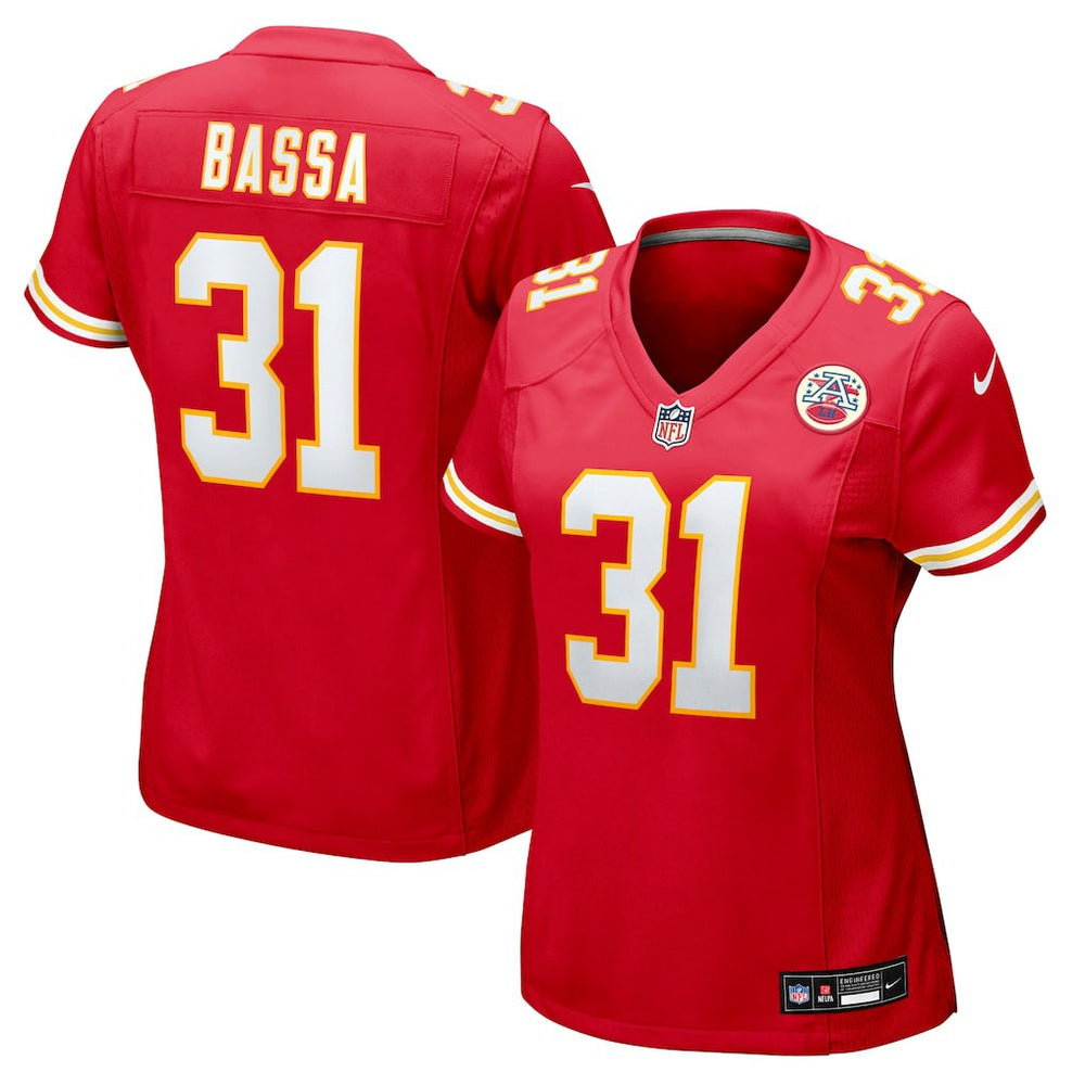 Jeffrey Bassa Kansas City Chiefs Women's Team Game Jersey Red | Nike for Sale