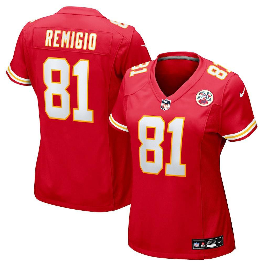 Nikko Remigio Kansas City Chiefs Women's Team Game Jersey Red | Nike for Sale