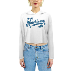 Aidan Hutchinson Detroit Lions Majestic Threads Women's Glitter Wordmark Hoodie White | NFL