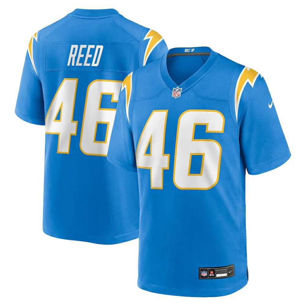 Nikko Reed Los Angeles Chargers Team Game Jersey Powder Blue | Nike for Sale