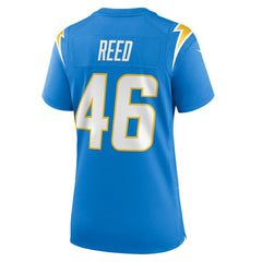 Nikko Reed Los Angeles Chargers Women's Team Game Jersey Powder Blue | Nike for Sale