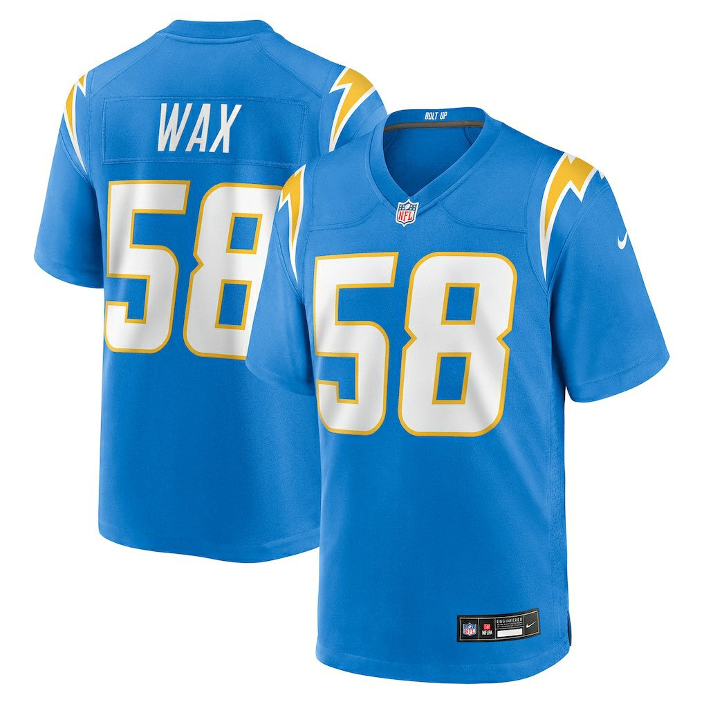 Marlowe Wax Los Angeles Chargers Team Game Jersey Powder Blue | Nike for Sale