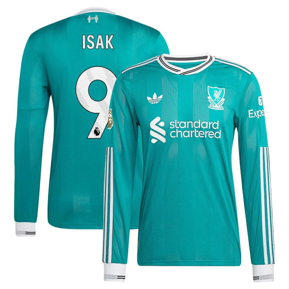 Alexander Isak Liverpool 2025/26 Third Long Sleeve Player Jersey Green | Adidas Online