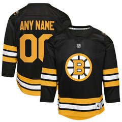 Boston Bruins Youth Home Custom Replica Jersey - Black - NHL