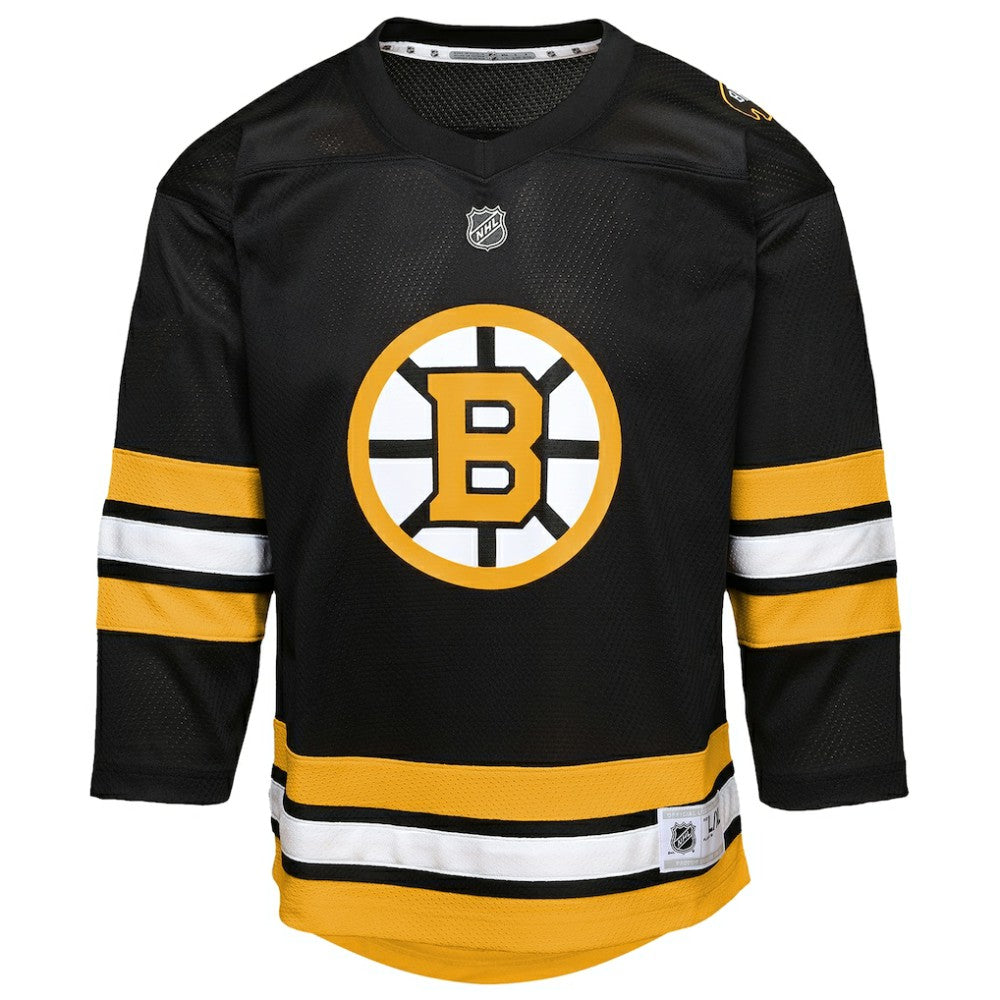 Boston Bruins Youth Home Custom Replica Jersey - Black - NHL