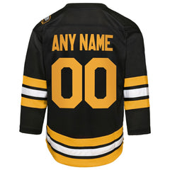 Boston Bruins Youth Home Custom Replica Jersey - Black - NHL