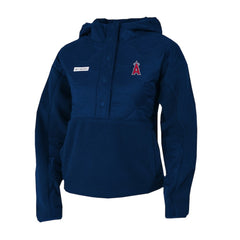 Los Angeles Angels Columbia Women's Cloud Point Hooded Fleece Half-Snap Pullover Jacket - MLB