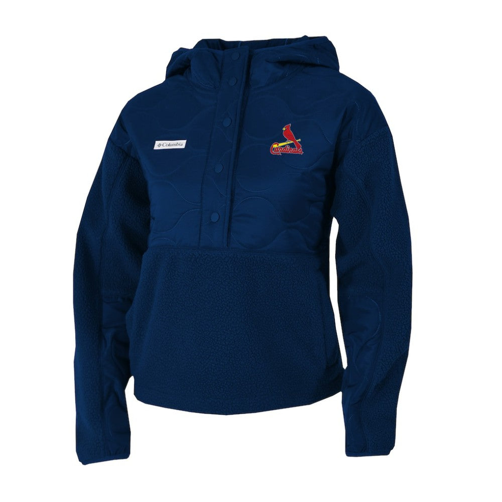 St. Louis Cardinals Columbia Women's Cloud Point Hooded Fleece Half-Snap Pullover Jacket - MLB
