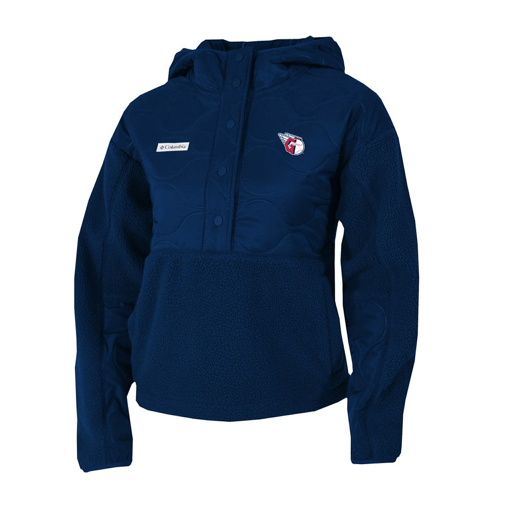 Cleveland Guardians Columbia Women's Cloud Point Hooded Fleece Half-Snap Pullover Jacket - MLB