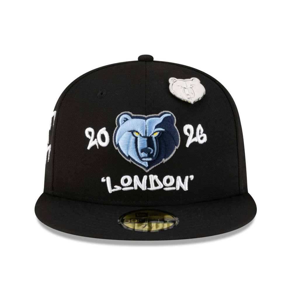 Memphis Grizzlies 2026 NBA Global Games London 59FIFTY Fitted Hat Black - NBA