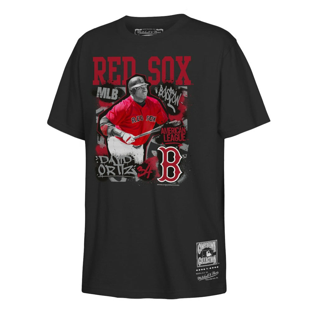 David Ortiz Boston Red Sox Mitchell & Ness Youth Cooperstown Star Moment T-Shirt - MLB