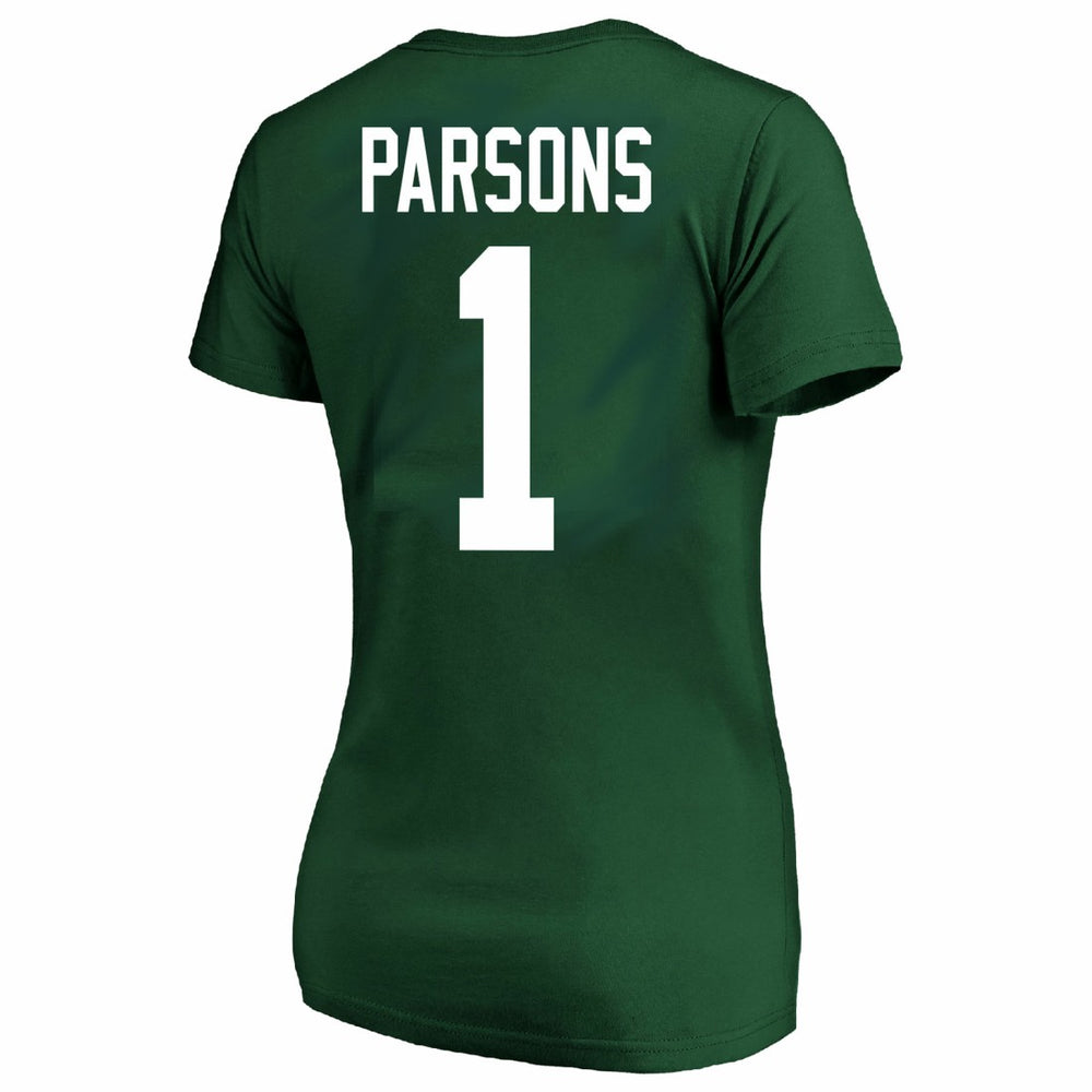 Micah Parsons Green Bay Packers Women's Plus Size Name & Number V-Neck T-Shirt Green | Fanatics