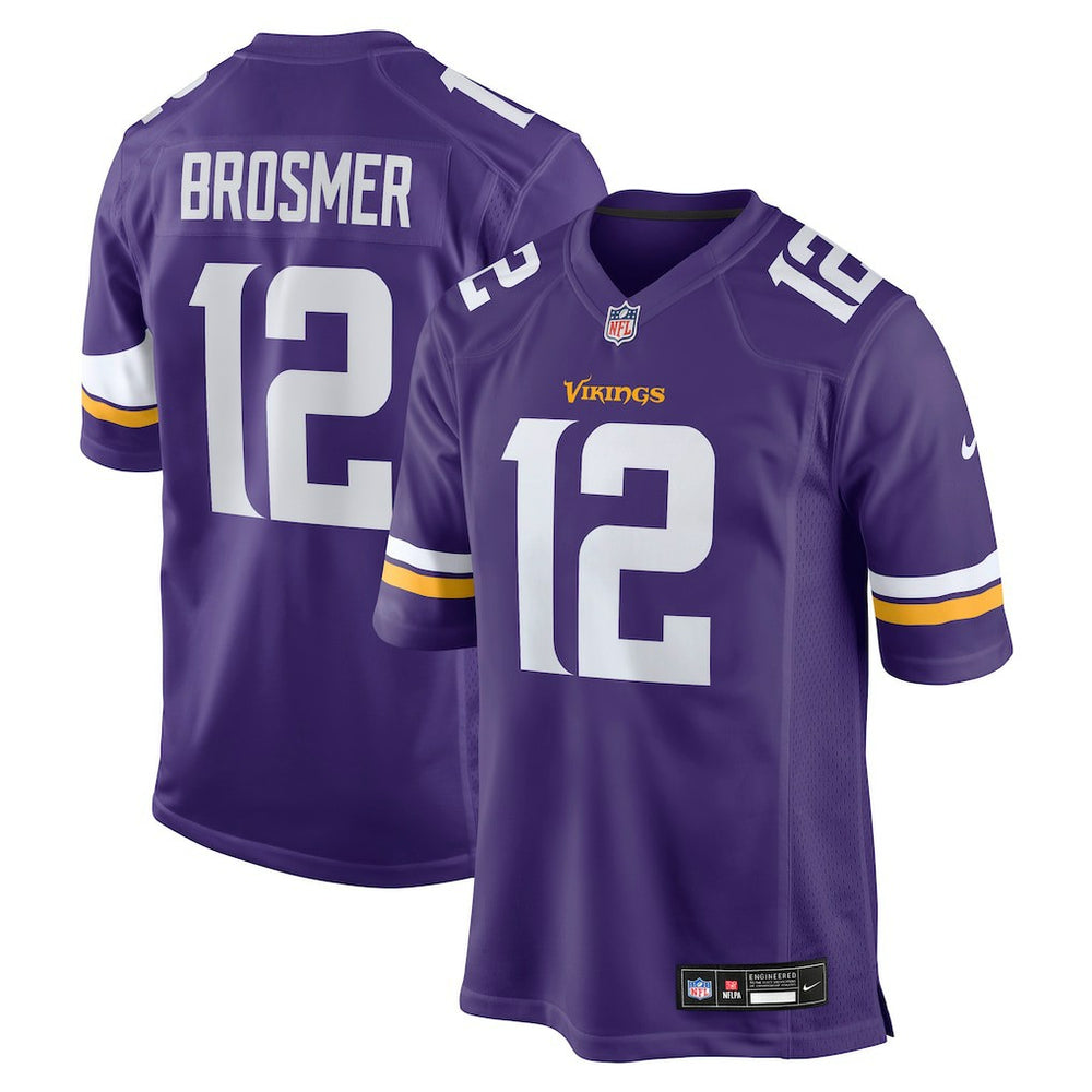 Max Brosmer Minnesota Vikings Team Game Jersey Purple | Nike for Sale