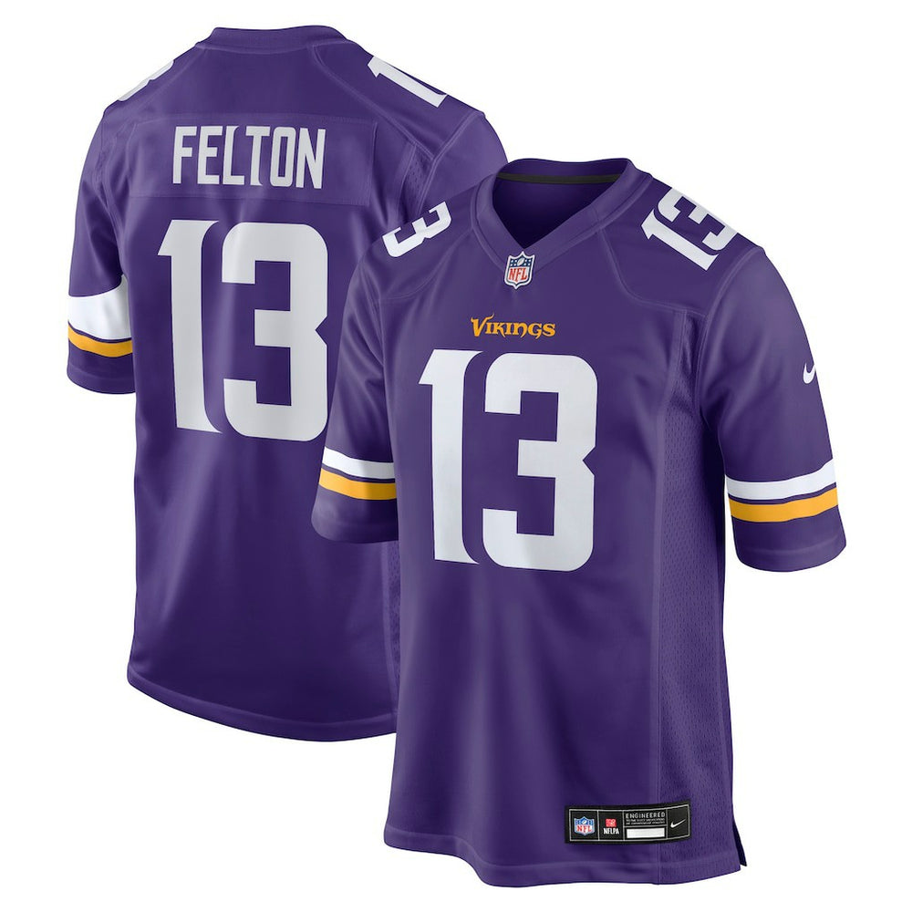 Tai Felton Minnesota Vikings Team Game Jersey Purple | Nike for Sale