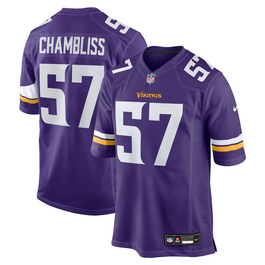 Chaz Chambliss Minnesota Vikings Team Game Jersey Purple | Nike for Sale