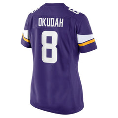 Jeff Okudah Minnesota Vikings Women's Team Game Jersey Purple | Nike for Sale
