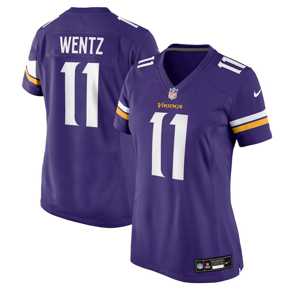 Carson Wentz Minnesota Vikings Women's Team Game Jersey Purple | Nike for Sale