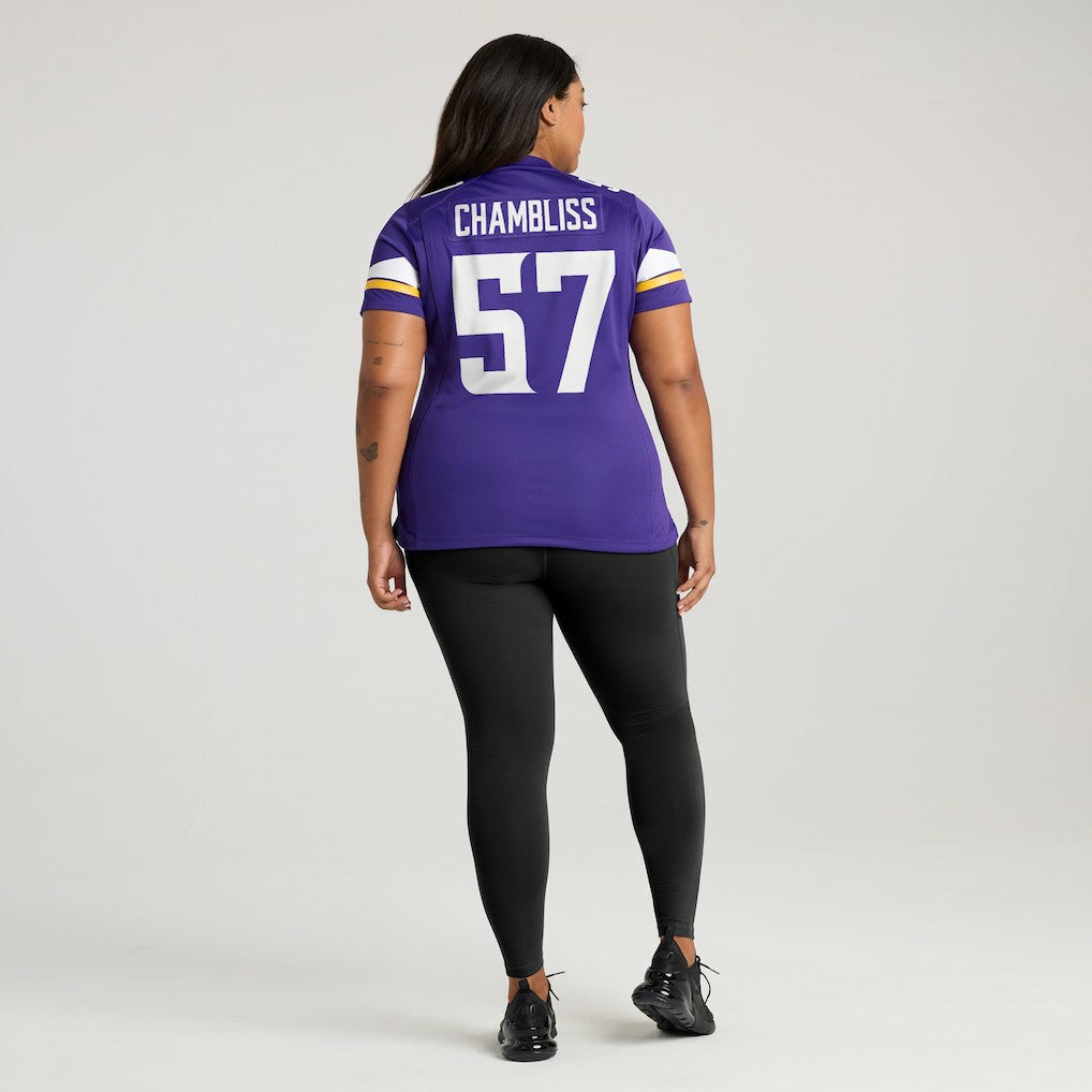 Chaz Chambliss Minnesota Vikings Women's Team Game Jersey Purple | Nike for Sale