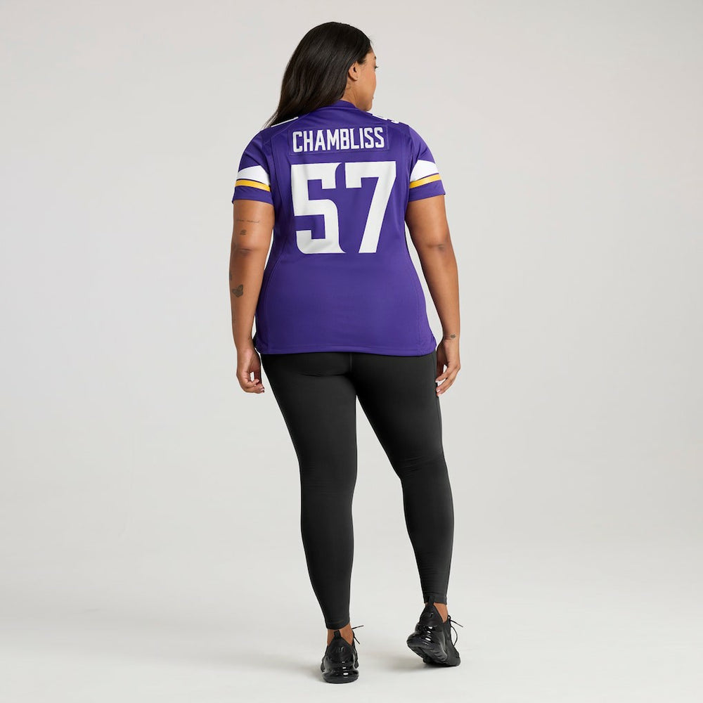 Chaz Chambliss Minnesota Vikings Women's Team Game Jersey Purple | Nike for Sale