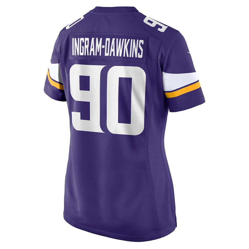 Tyrion Ingram-Dawkins Minnesota Vikings Women's Team Game Jersey Purple | Nike for Sale