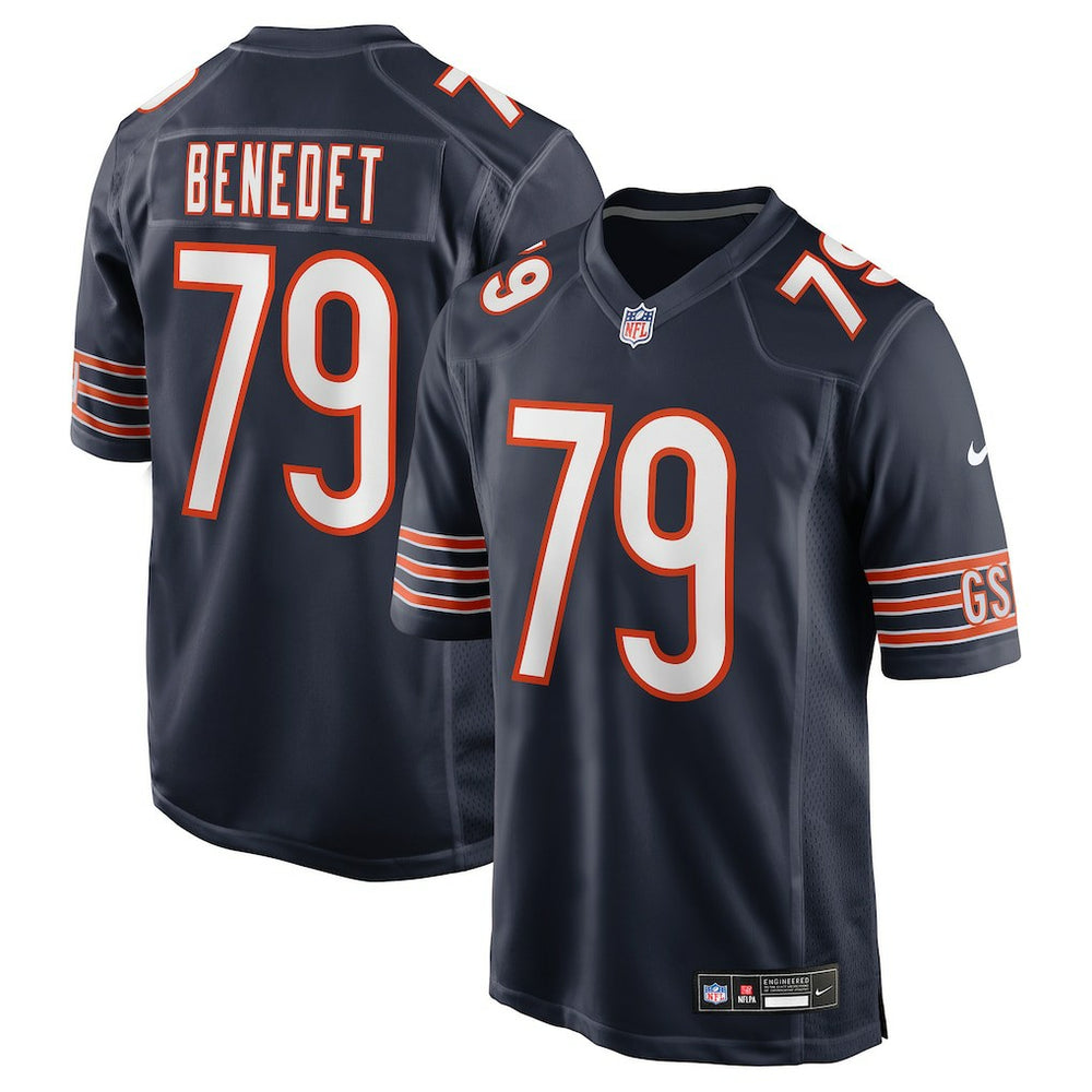Theo Benedet Chicago Bears Team Game Jersey Navy | Nike for Sale