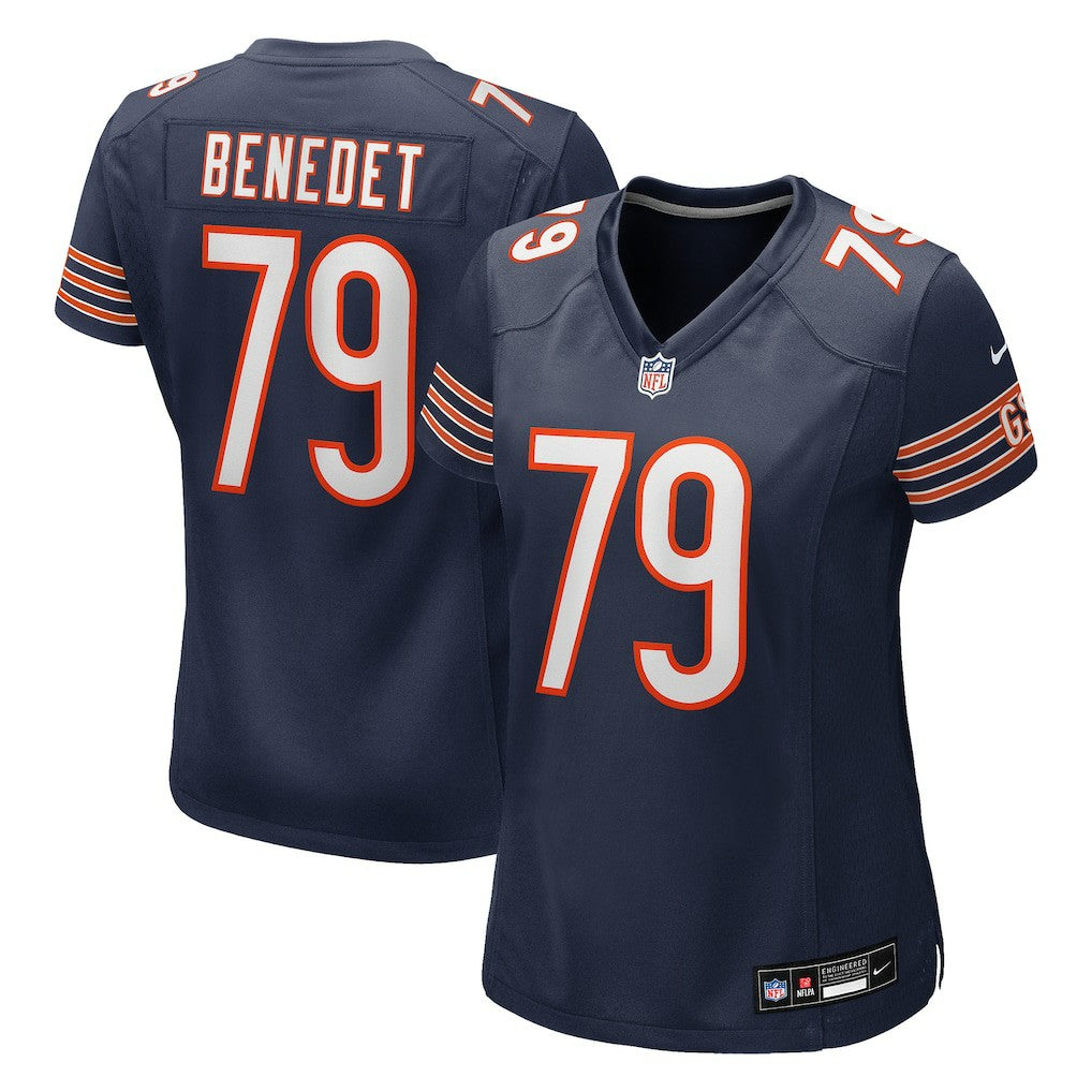 Theo Benedet Chicago Bears Women's Team Game Jersey Navy | Nike for Sale