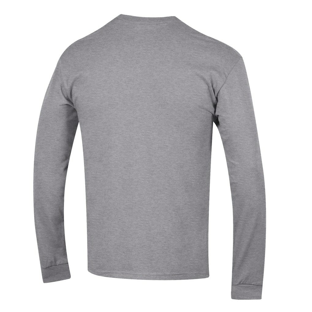 Dallas Cowboys Champion Seal Long Sleeve T-Shirt Heather Gray | NFL