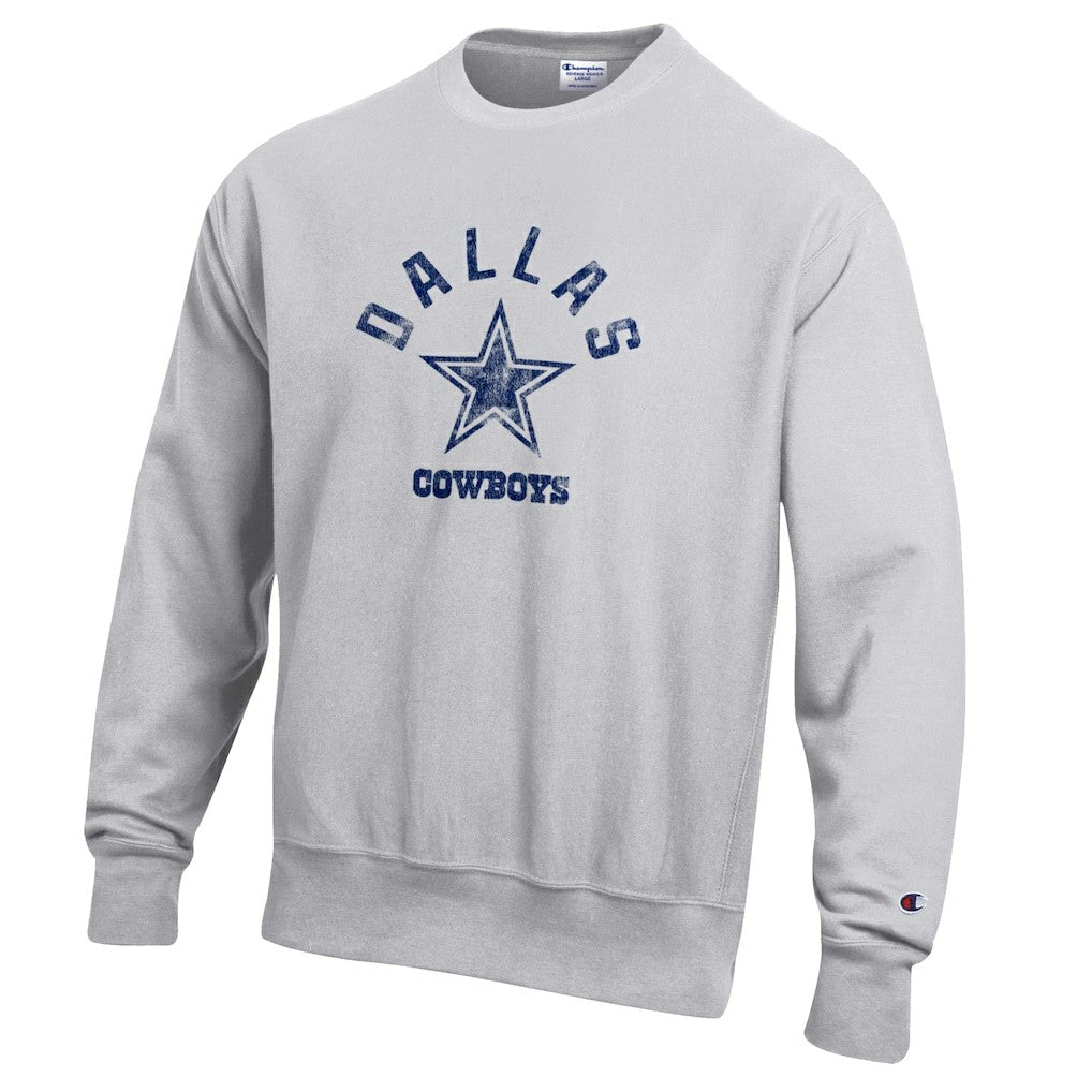 Dallas Cowboys Champion Reverse Weave Fleece Sweatshirt Heather Gray | NFL