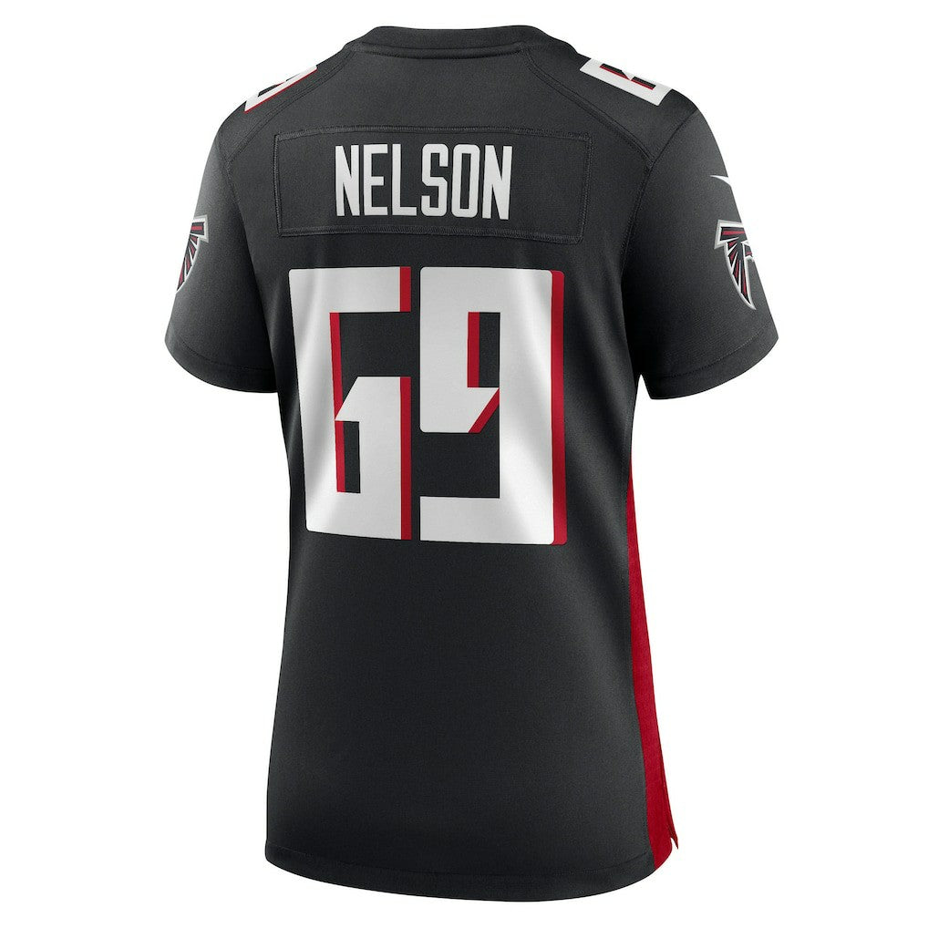 Jack Nelson Atlanta Falcons Women's Team Game Jersey Black | Nike for Sale