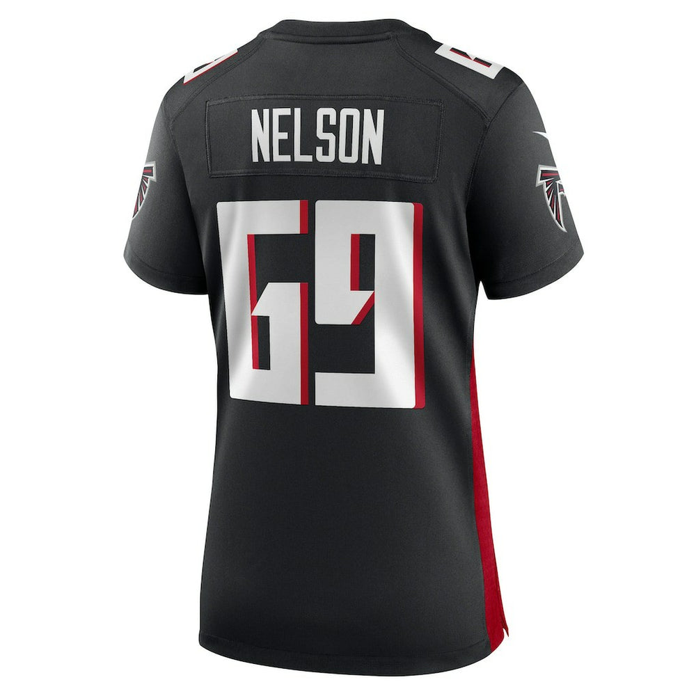 Jack Nelson Atlanta Falcons Women's Team Game Jersey Black | Nike for Sale