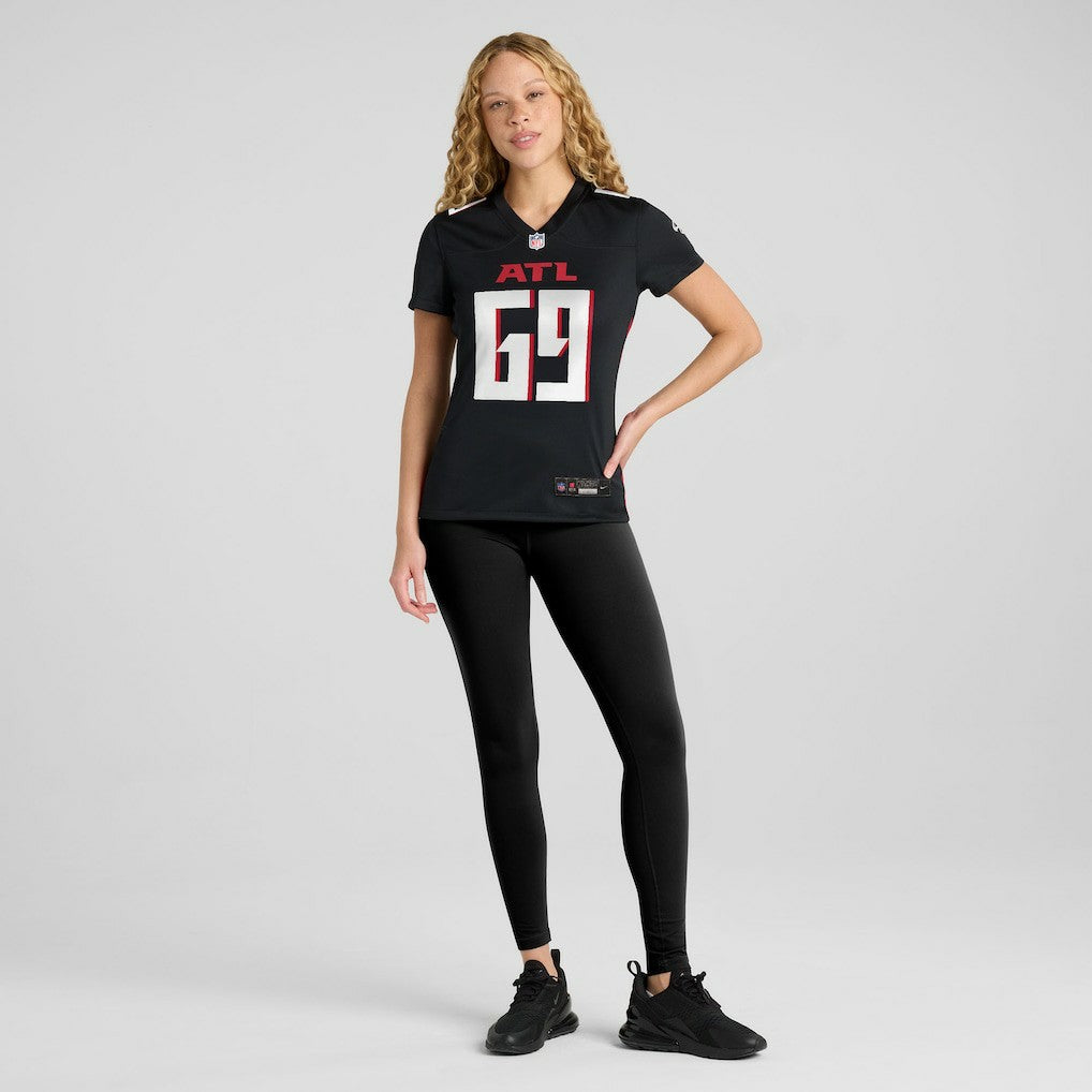 Jack Nelson Atlanta Falcons Women's Team Game Jersey Black | Nike for Sale