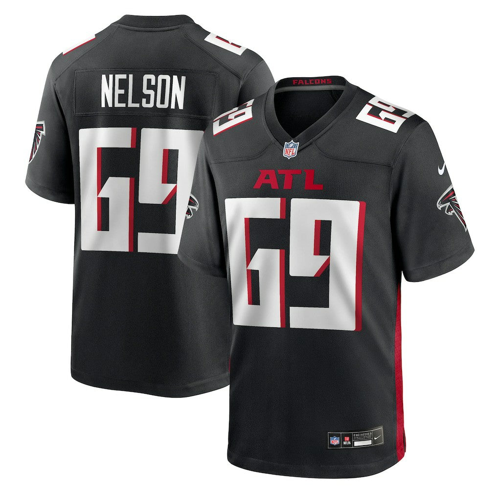 Jack Nelson Atlanta Falcons Team Game Jersey Black | Nike for Sale